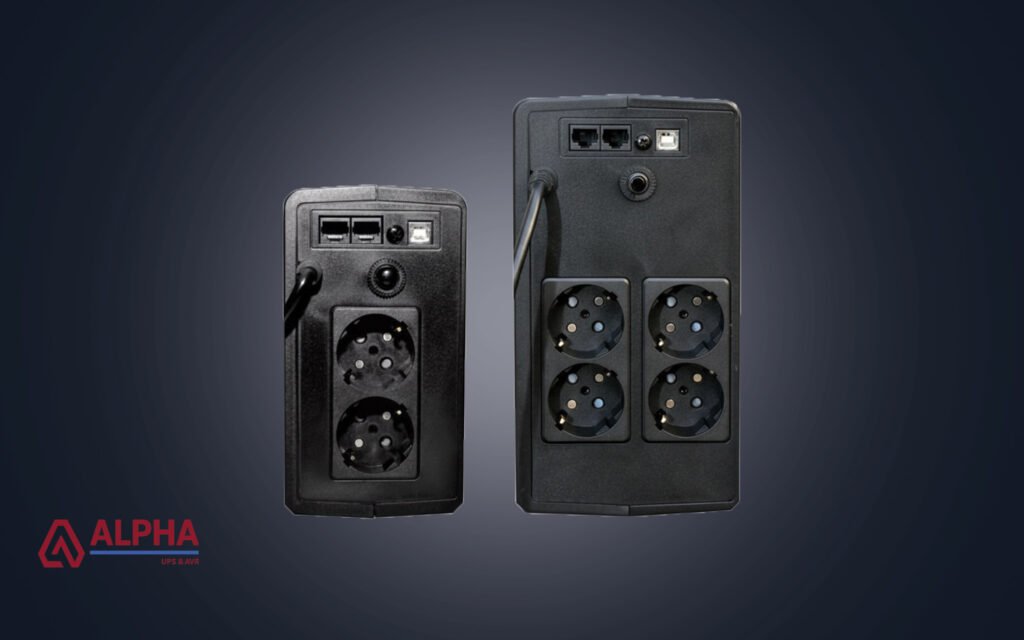 پورت‌ها و کانکتورهای یو پی اس آفلاین 600 ولت آمپر سری D