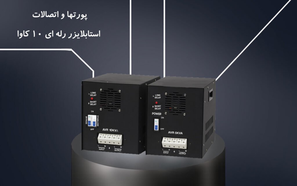 پورت ها و کانکتورهای استابلایزر رله ای 10 کاوا