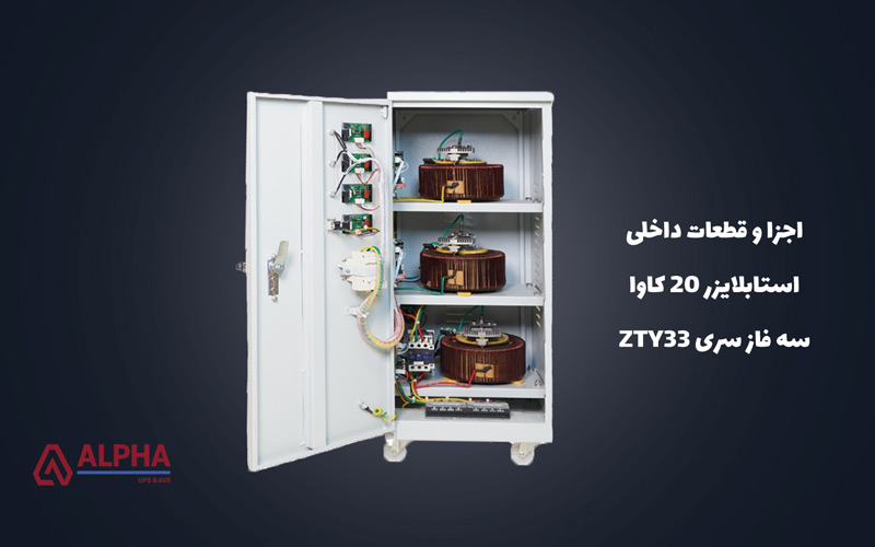قطعات و اجزای داخلی استابلایزر 20 کاوا سه فاز ZTY33