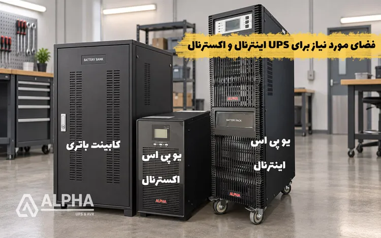 تفاوت یو پی اس اکسترنال و اینترنال از نظر ابعاد و حجم